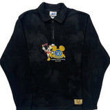 Disney Graphic 1/4 Zip - Small Black Polyester