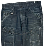 G-Star Double Knee Cargo Pants - 32W 31L Gray Cotton
