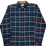 Barbour Checked Flannel Shirt - XL Blue Cotton