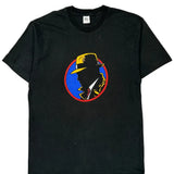 Single Stitch Detective Silhouette Fruit Of The Loom Graphic T-Shirt - XL Black Cotton