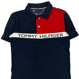 Age 8-10 Tommy Hilfiger Spellout Polo Shirt - Small Red Cotton