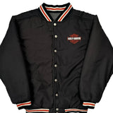 Motorcycles Harley Davidson Varsity Jacket - Large Black Polyester