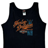 Harley Davidson Graphic Tank Top - 2XL Black Cotton