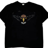 Eagle Design Harley Davidson Graphic T-Shirt - XL Black Cotton