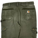 Carhartt Cargo Trousers - 36W 32L Green Cotton