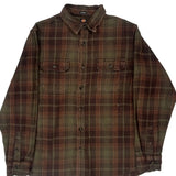 Dickies Checked Flannel Shirt - Medium Green Cotton