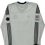 Real Madrid Adidas 2012/13 Home Long Sleeve Football Shirt - Medium White Polyester