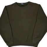 Polo By Ralph Lauren Sweatshirt - XL Brown Cotton Blend