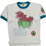 Sail America Va-Ho Graphic Ringer T-Shirt - Medium White Cotton