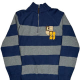 Disney Striped 1/4 Zip - Medium Blue Cotton