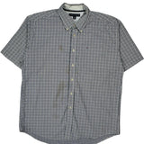 Tommy Hilfiger Checked Short Sleeve Shirt - XL Blue Cotton