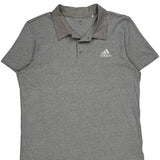 Climacool Adidas Polo Shirt - XL Grey Polyester