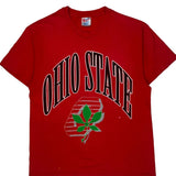 Ohio State Hanes Single Stitch T-Shirt - Large Red Cotton