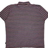 Patagonia Striped Polo Shirt - 2XL Navy Cotton