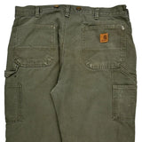 Carhartt Carpenter Trousers - 35W 32L Green Cotton