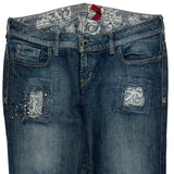 Guess Studded Jeans - 32W US 6 Blue Cotton