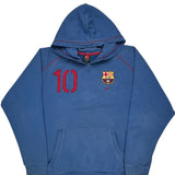 Fc Barcelona Nike #10 Messi Hoodie - 2XL Blue Cotton