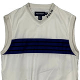 Polo By Ralph Lauren Striped Vest - Small White Polyester