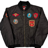 Flight Spire Graphic Bomber Jacket - 2XL Black Polyester