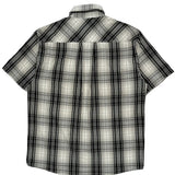 Southpole Checked Short Sleeve Shirt - Large Black & White Cotton