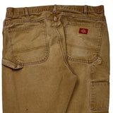 Dickies Carpenter Trousers - 36W 29L Brown Cotton