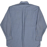 Nautica Striped Shirt - Large Blue Cotton