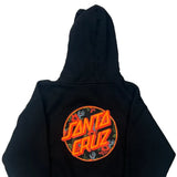 Floral Design Santa Cruz Graphic Hoodie - Medium Black Cotton