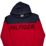 Tommy Hilfiger Denim Spellout Hoodie - XL Navy Cotton