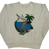 Made In USA Unbranded Graphic Sweatshirt - Large Cream Cotton