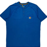Carhartt T-Shirt - Large Blue Cotton