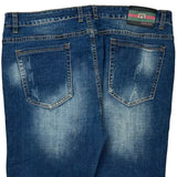 Rose & Words Graphic Jeans - 39W 28L Blue Denim