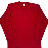 Tall Blank Fruit Of The Loom Single Stitch Long Sleeve T-Shirt - XL Red Cotton