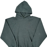 Russell Athletic Hoodie - Large Grey Cotton Blend