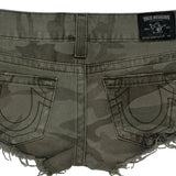 True Religion Denim Shorts - 32W US 4 Camo Cotton