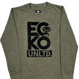 Ecko Unltd Long Sleeve T-Shirt - Large Gray Cotton Blend