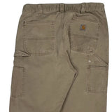 Carhartt Double Knee Carpenter Trousers - 34W 30L Beige Cotton