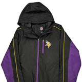 Minnesota Vikings Nfl Football Windbreaker - XL Black Polyester