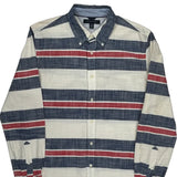 Tommy Hilfiger Striped Shirt - Large Multicoloured Cotton