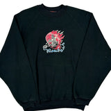Flaming Logo Mamba Graphic Sweatshirt - Large Black Cotton