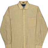 Tommy Hilfiger Checked Shirt - Large Yellow Cotton