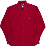 Wrangler Shirt - Large Red Cotton Blend