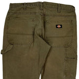 Dickies Carpenter Trousers - 34W 30L Green Cotton