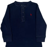 Age 3 Polo By Ralph Lauren Long Sleeve T-Shirt - 3XS Navy Cotton