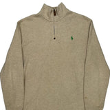 Polo By Ralph Lauren Long Sleeve T-Shirt - Large Beige Cotton