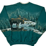 Au Graphic Sweatshirt - Large Green Cotton