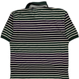 Tommy Hilfiger Striped Polo Shirt - Medium Green Cotton