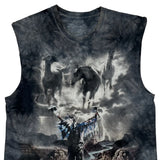 Native American The Mountain Single Stitch Vest - Large Grey Cotton