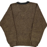 Lacoste V-Neck Sweater - Large Brown Wool