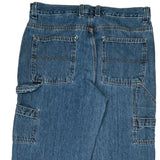 Faded Glory Cargo Carpenter Jeans - 34W 30L Blue Cotton