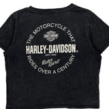 Freedom Spirit Harley Davidson Graphic T-Shirt - Medium Black Cotton